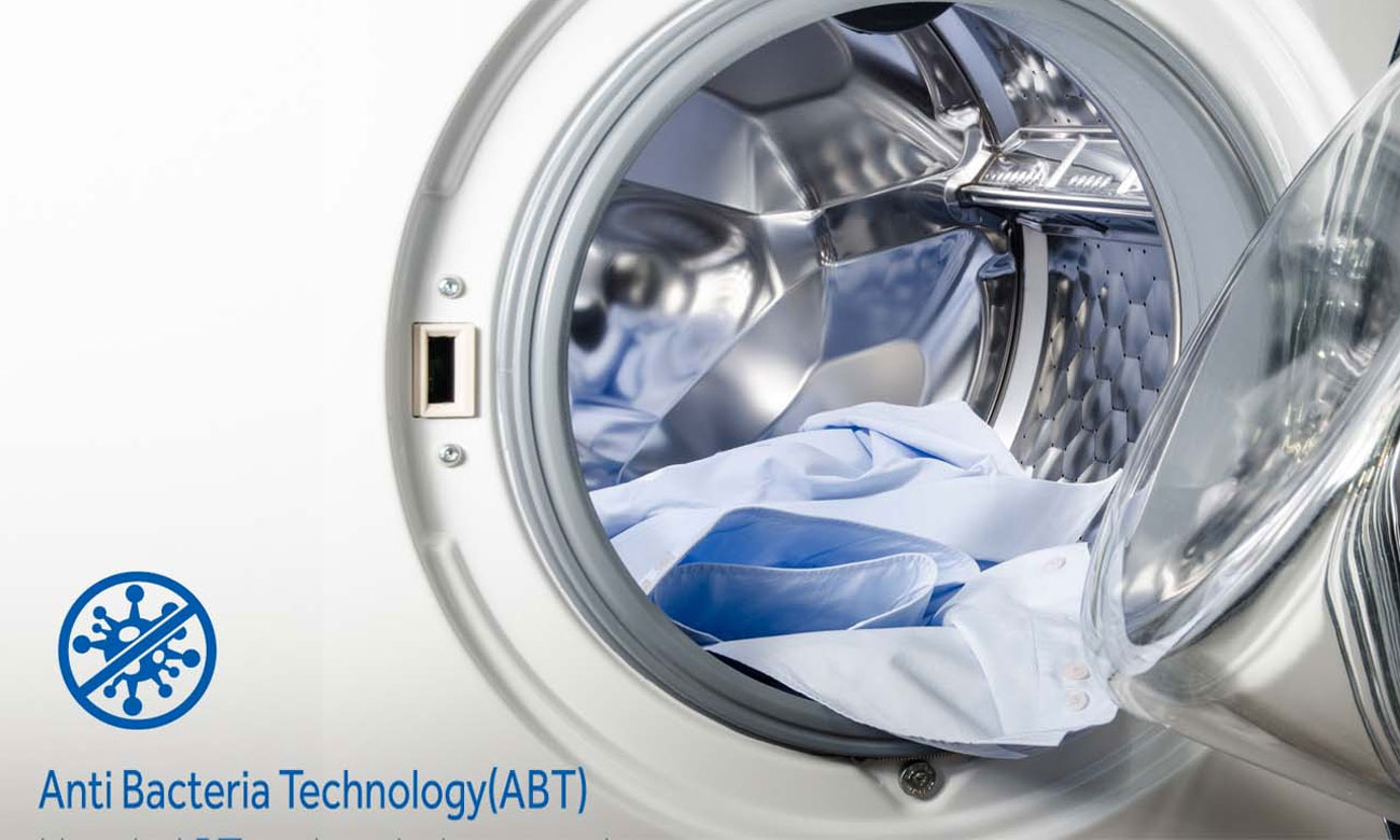 Pozbycie się bakterii, dzięki technologii ABT w pralce Haier HW70-12829